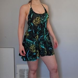 American Apparel Palm-Leaf Skater mini dress